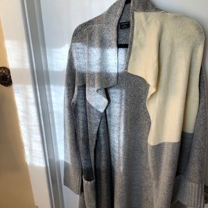 Devotion Cyrus Long Sweater Gray White Size L